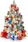 Small Tabletop Christmas Trees with 60 LED Lights (Snow Green) 13.5"D x 13.5"W x 24"H